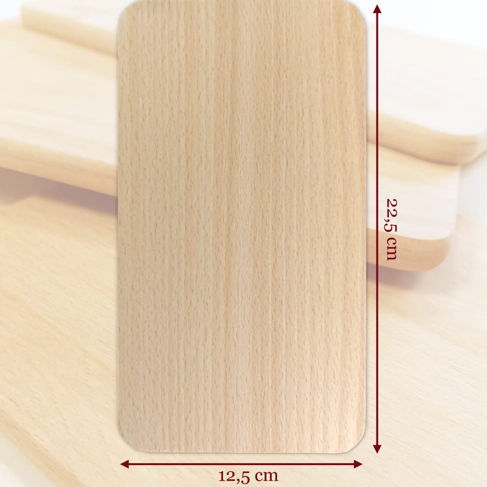 Frühstücks-Set mit Gravur (Name, Datum), Holz Brettchen Buche mit Kinderbesteck, personalisierte Geschenk-Idee zum Geburtstag, Schulanfang, Geburt/Taufe, Trecker Motiv F4