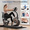 Niceday Recumbent Exercise Bike, Recumbent Bike for Home, Recumbent Stationary Bike 400LBS Weight Capacity, Magnetic Recumbent Bike with Smart APP, LCD Monitor, Heart Rate Handle