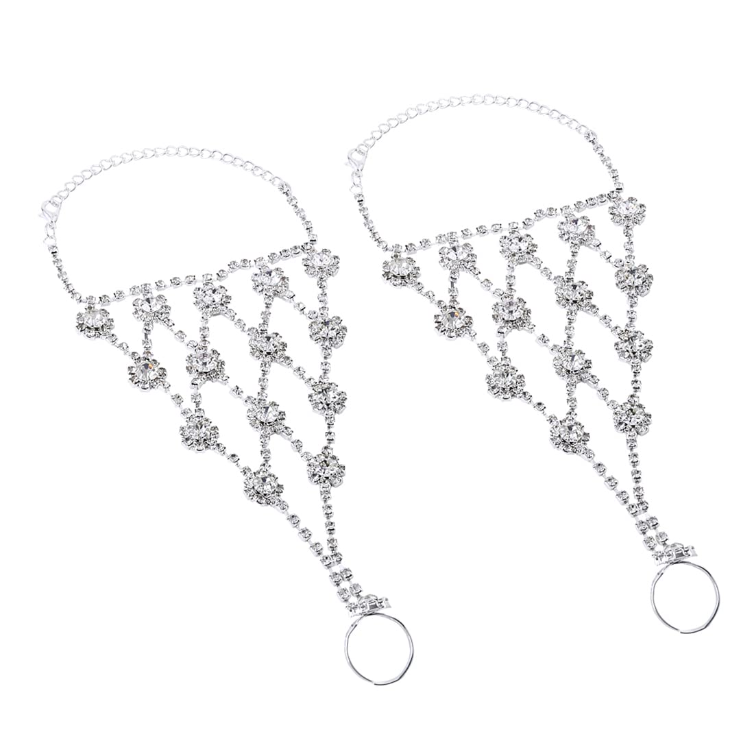 Yellow Chimes Crystal Anklets with Toe Ring for Women Beach Anklet Chain with White Crystals Ladys Beach Wedding Foot Jewelry For Women and Girls (B0B42P83GB) Amazon Price History, Amazon Price Tracker