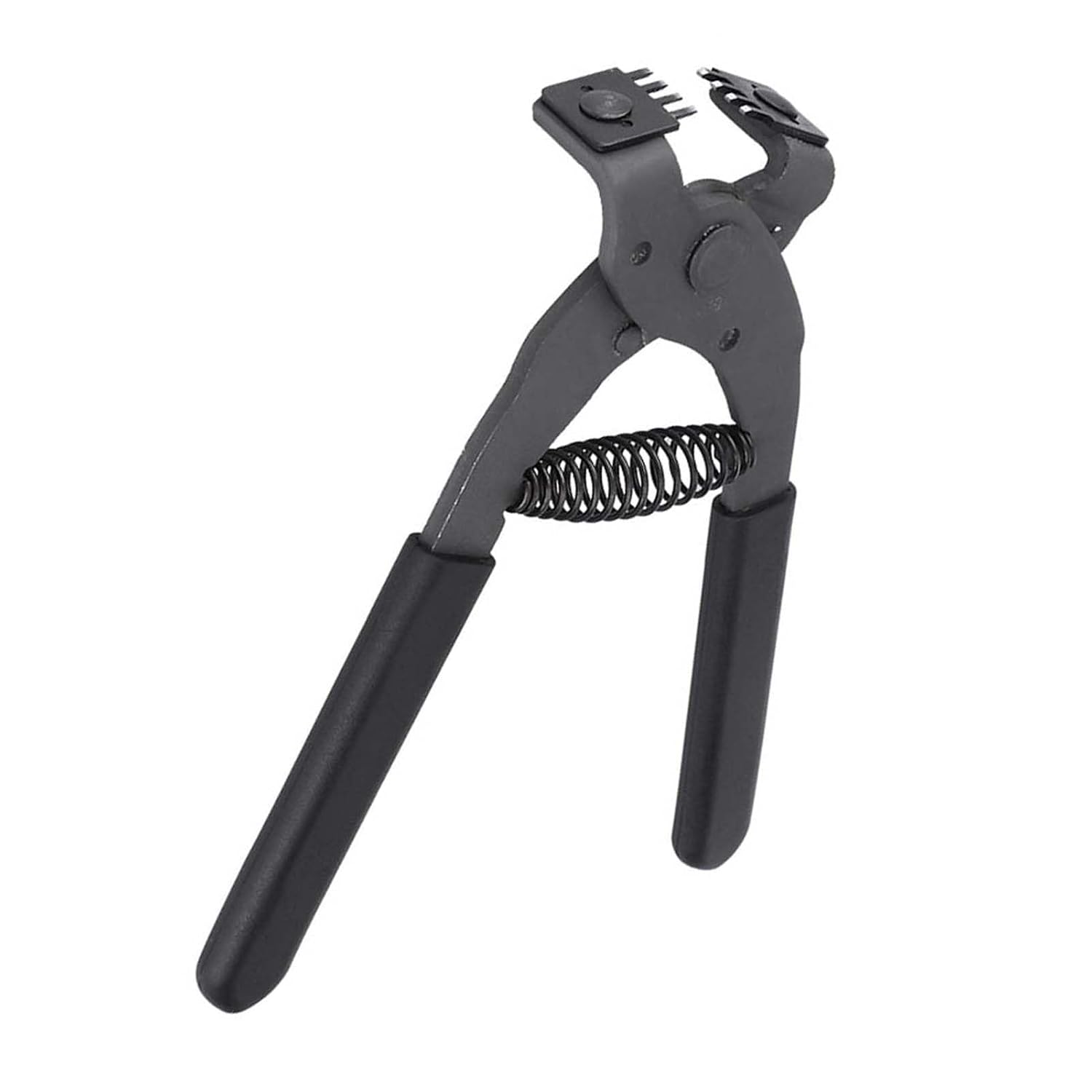 Leather Silent Punch Pliers 4mm 4-Teeth, Carbon Steel Handheld Hole Punch Tool for Belts Straps DIY Craft