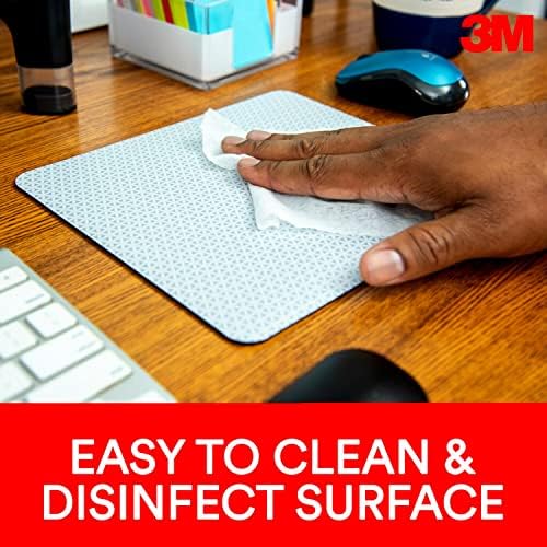 3M Precise Mouse Pad with Non-Skid Backing and Battery Saving Design-Bitmap, 9 x 8 Inches, (MP114-BSD1)