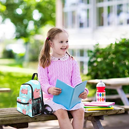 Schoolbag For Boys Girls Cute Kid's Toddler Backpack Pink Angel Pig Kindergarten Children Bag 10 X 4 X 12 Inch #TOP6
