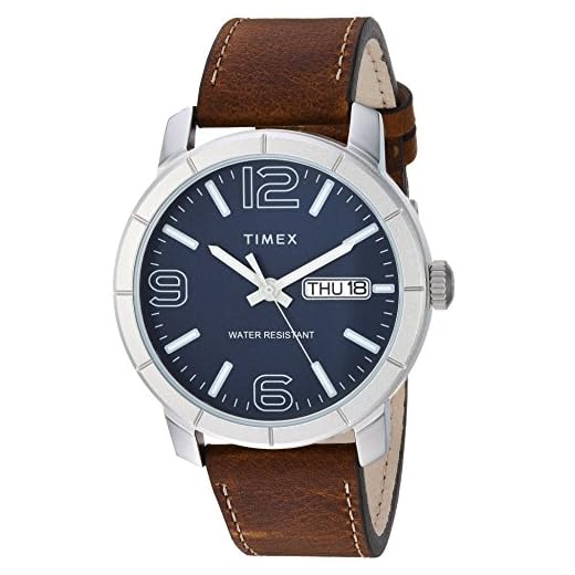 Timex Men's TW2R64200 Mod 44 Brown/Blue Leather Strap Watch