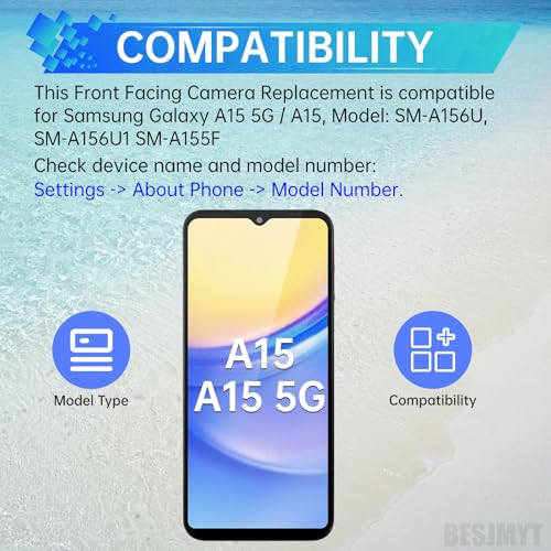 Caméra frontale Samsung A15 5G module de rechange pour SM-A156U