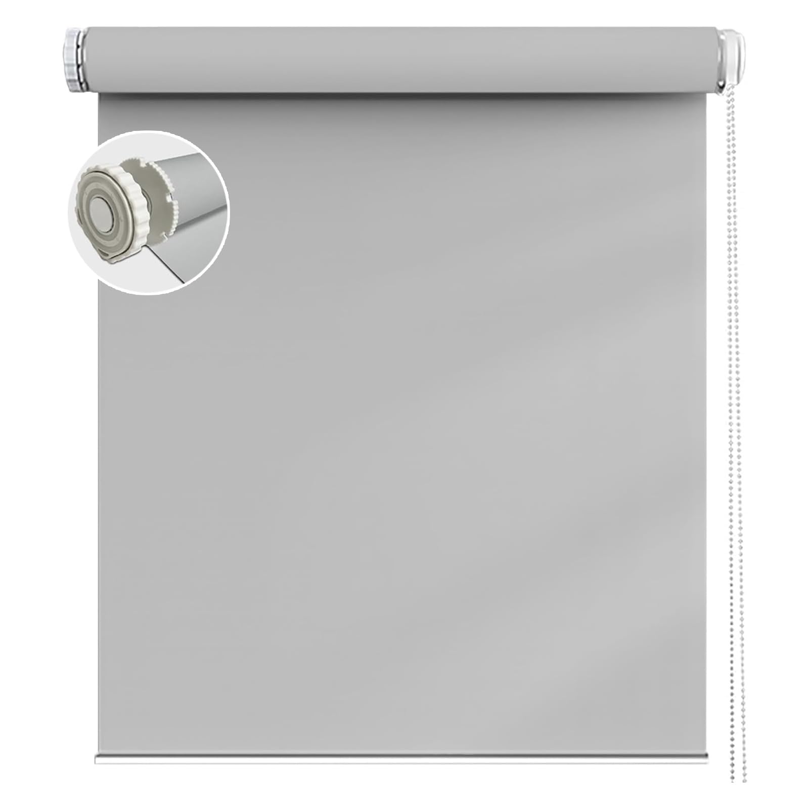 Day and Night Light Blinds 105 x 200 cm Insulated UV Protection Child Safe Easy Fit Light Filtering Curtains No Drilling Required for Windows and Doors, Light Grey