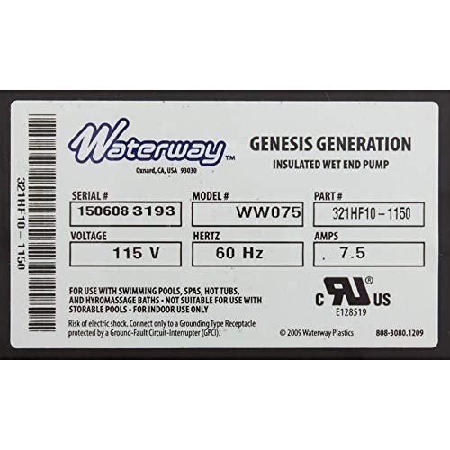 Waterway Plastics Genesis Bath Pump Complete 7.5A 321HF10-0150 by Waterway - Used condition - Image 4
