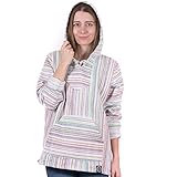 Orizaba Original Baja Hoodie - White Pink Orange Purple Yellow Zigzag - Colima Kids 6-8