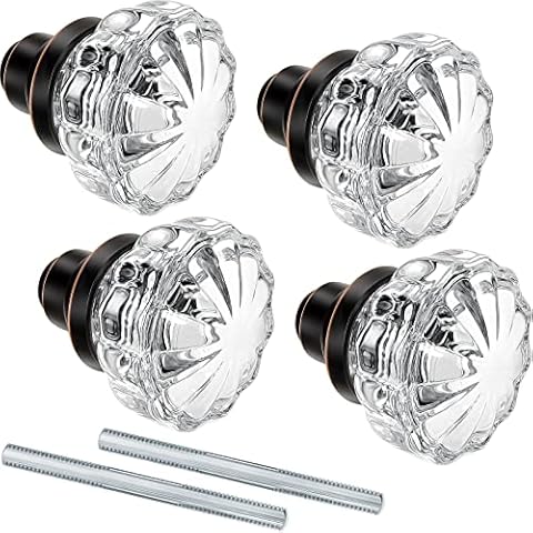 Crystal Door Knobs Mortise Style Fluted Glass Door Knobs Cover