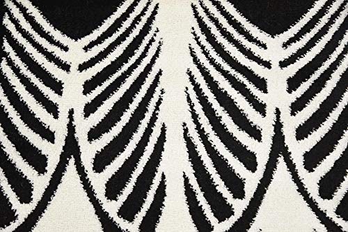 Unique Loom Metro Collection Modern Art Deco Coastal Shell Area Rug, 2 X 13 Ft, Black/Ivory #TOP25