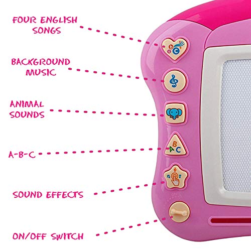 image for CoolToys Magnetic Drawing Board for Kids - 4 Color Zone Erasable Magna