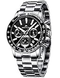 ★Design Uhren Herren★: Die Megalith Uhren wurden für Herren entwickelt und sind führend im Trend der chronographen herren. Herren armbanduhr mit schwarzem Zifferblatt und silber Edelstahlarmband. Ob Sie bei der Arbeit, in der Freizeit oder bei einem Bankett sind, diese Kleideruhr ist Ihre beste Wahl. Das klassische und elegante Design macht diese silber uhr herren zu einem besten Geschenk für Vater / Ehemann / Freunde / Bruder / Freunde.
