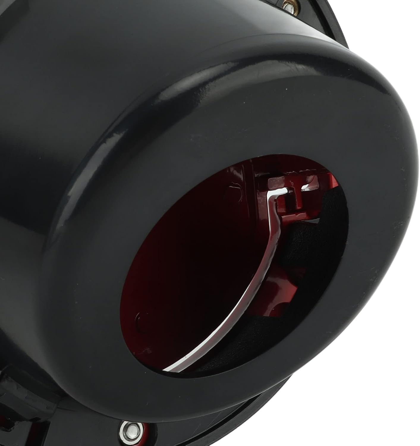 Red Fuel - Gas Cover with Red Powder Coating - Replacement for JK JKU Sport Sahara Unlimited 2017‑2018 - Add a of Color and Your
