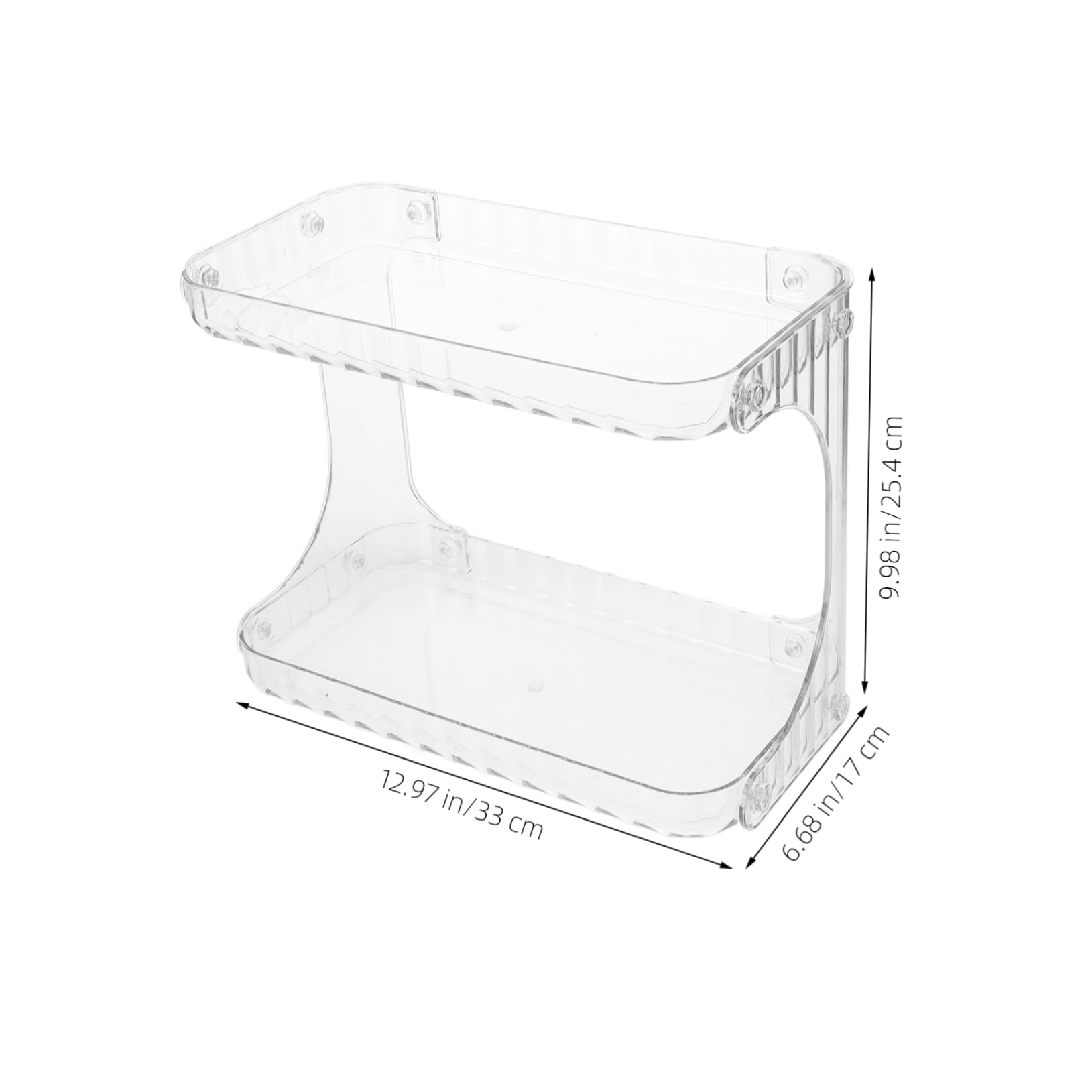 Cabilock Dual Bathroom Counter Organizer Versatile Sink Storage for Skincare Makeup Minimalist Design for Bathroom Kitchen and Vanity Efficient Space Management