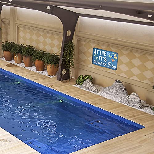 WOTEG Pool Regels tekens, indoor/outdoor zwembaddecoraties, 30 x 20 cm aluminium metalen waarschuwingsbord at The Pool… - Image 3