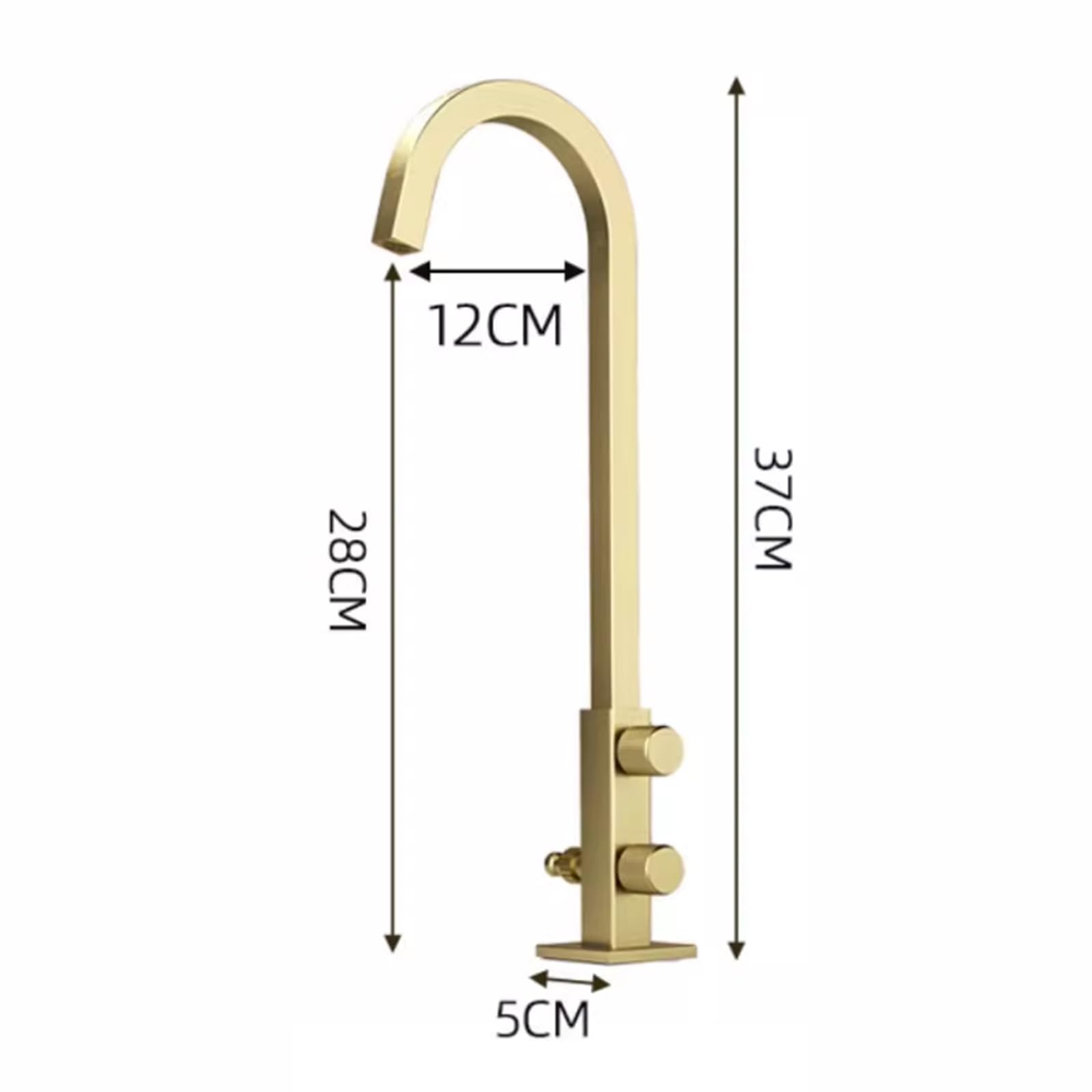 Grifo Fregadero Exterior Solo Agua Fria Alto 37cm Grifo Lavadora Doble Salida 1/2 Grifos De Lavabo Solo Agua Fría,Antigüedad