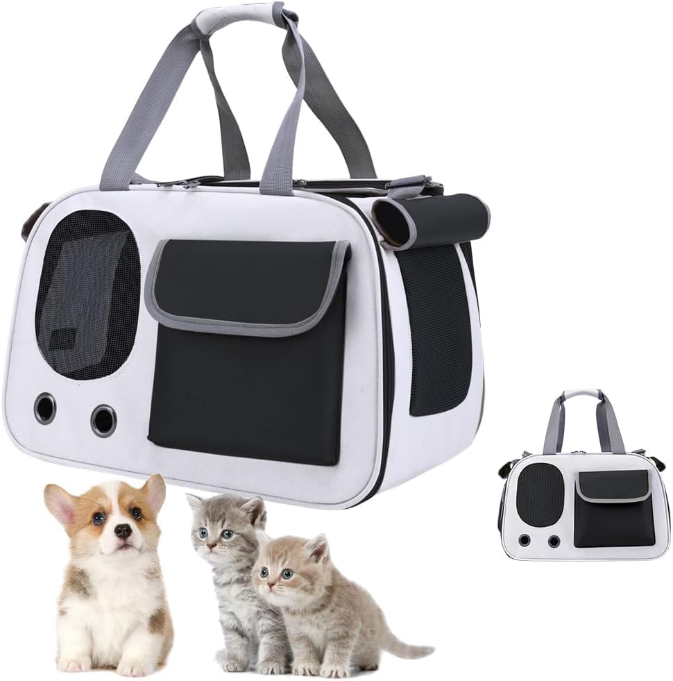 LucarioCat Carriers Mesh Windows Pet Bag Lightweight Carrier Breathable Travel for Dogs Cats Foldable Durable Supplies(White) (B0D574S4GQ) Amazon Price History, Amazon Price Tracker