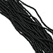 Black Matte Opaque Czech 8/0 Glass Seed Beads 1 Full 12 Strand Hank Preciosa Jablonex