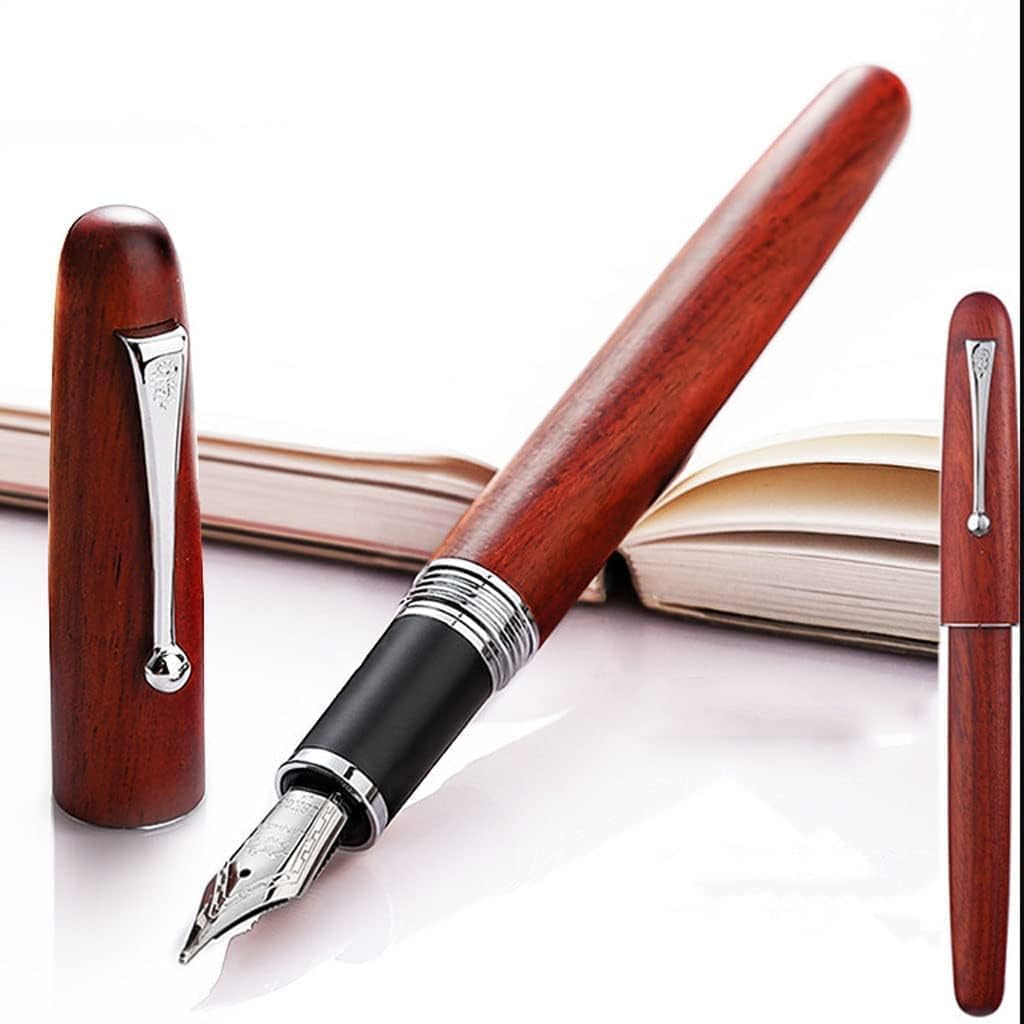 Penna stilografica in Legno Creativa, con Pennino da 0,5 mm e Penna calligrafica, per Ufficio e Scuola Fluido.