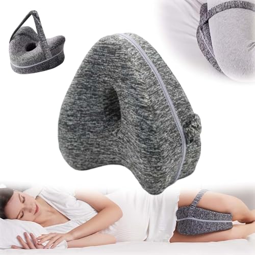 Generisch Revoget Almohada de alineación de caderas, cojín de alineación para dormir de lado, soporte de cadera para dormir de lado, cojín de posicionamiento de columna lisa (gris)