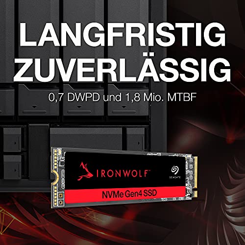 Image of Seagate IronWolf 525 SSD 2TB NAS Internal Solid State Drive - SATA M.2, PCIe Gen 4 speeds up to 5000MB /s, 1.8M Hours MTBF, 0.7 DWPD, with Rescue Services (ZP2000NM30002)