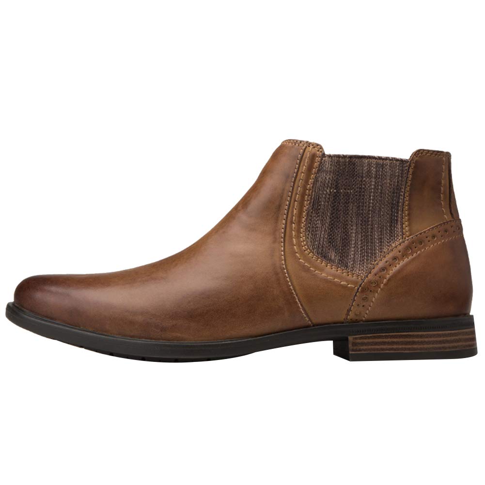 Hommes Cuir Véritable Occidental Vintage Bottes Chukka Chelsea Derby Fermeture Éclair Bottines