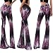 Lisli® Women Casual High Waist Printed Wide Leg Pants Floral Long Trousers