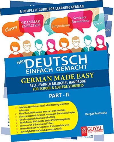 Image of GERMAN MADE EASY PART 1 + GERMAN MADE EASY PART 2 WITH ANSWER (Set of 4 books)