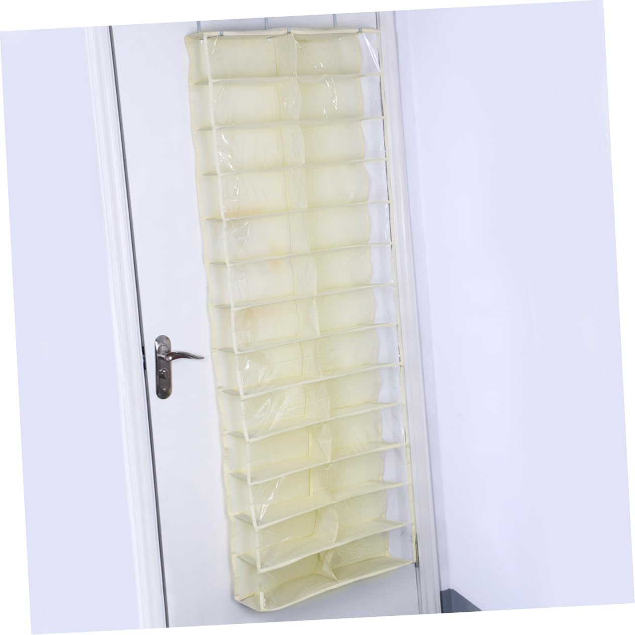 Xmas over Door Shoe Organizer, 26 Large Pockets Beige