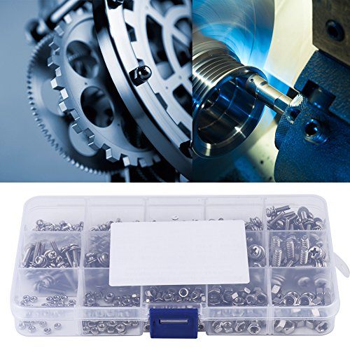 Samfox Bolts and Nuts Set Screw Set 400Pcs M2-M5 304 Stainless Steel Cross Pan Head Screws Nuts and Washer with Storage Box for Home Office - Image 4