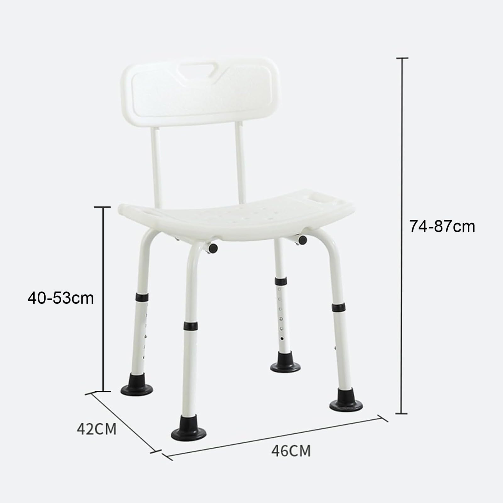 Silla para Ducha con Respaldo,Silla para Mayores, Asiento Bañera Adultos Altura Regulable Silla Bañera Personas Mayores, Sillas Ducha, Banqueta Baño, Silla Baño, Silla Bañera