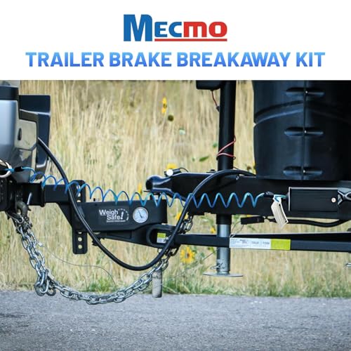 image for MECMO Trailer Breakaway Switch 4ft Brake Away Coiled Cable Large Carab