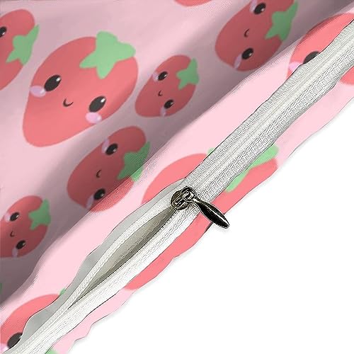 Housse couette 200x200 fermeture éclair parure fraises - 7