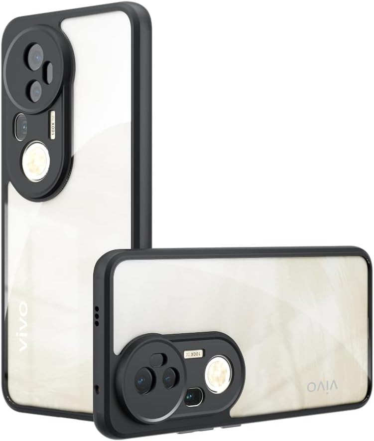 Case Compatible with vivo S20 Pro, Anti-Scratch, Soft Silicone Frame, Hard PC Back, Shockproof, Transparent, Cover compatible with vivo S20 Pro.(Transparent)