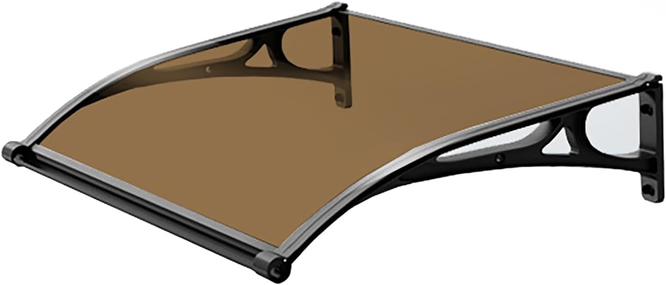 Aluminum Frame Polycarbonate Awning, Entryway Canopy & Window Cover, Rain Protection for Home, Balcony, Garage - 60x100cm (23.6x39.4in)
