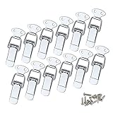 12Pcs Stainless Steel Spring Loaded Toggle Latches with 48Pcs Mounting Screws, AUHOKY Case Box Chest...