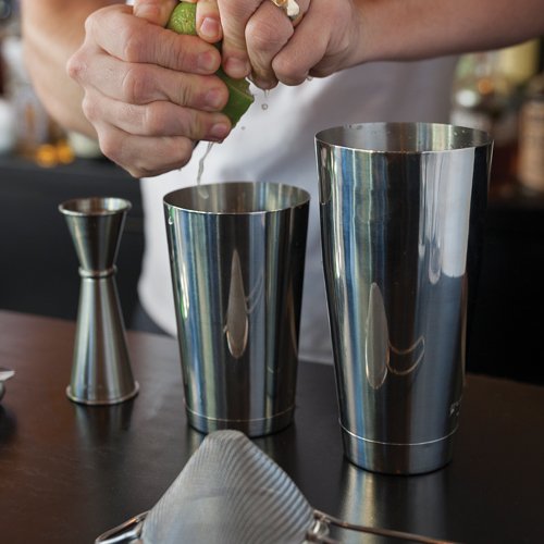 Viski Large Weighted Cocktail Mixer Shaker Tin - Martini Margarita Drink Shakers Cocktail, Stainless Steel Mixing Tumbler, 27 oz - Bartender Accessories, Bartending Supplies