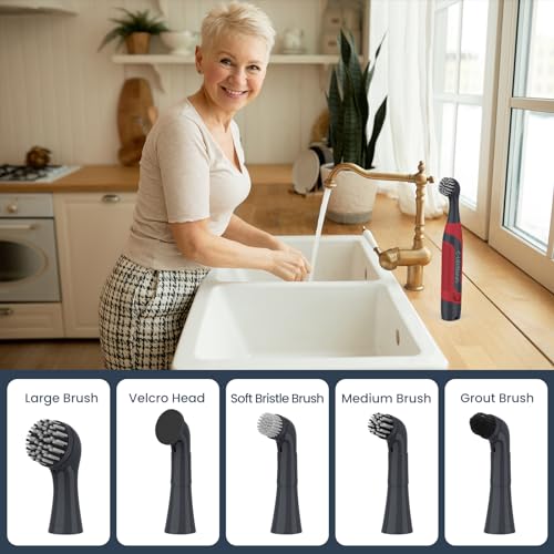 image for LifeBasis Cordless Electric Cleaning Brush, Mini Power Scrubber for Cl