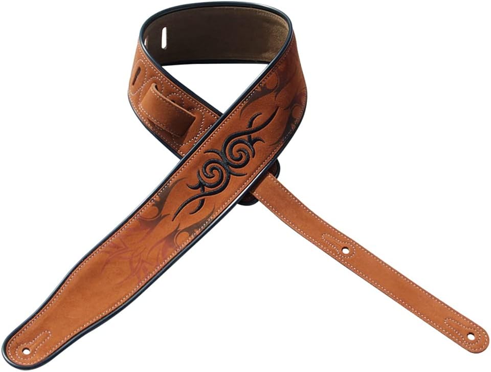 YMGSCC レザー ソフト ギター ストラップ 調節可能 牛革 アコースティック エレキ ベース ストラップ ギター ベルト ギタ