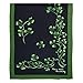 Patrick Francis Navy & Green Shamrock Sprig Silk Scarf