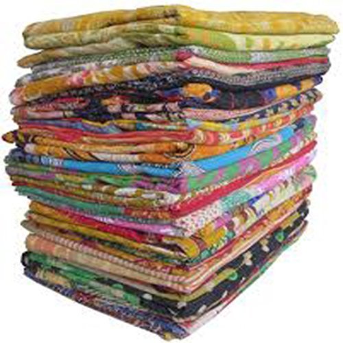 Sophia-Art Indian Kantha Quilt Handmade Blanket Indian Vintage Reversible Throw Wholesale 1 Pcs lot