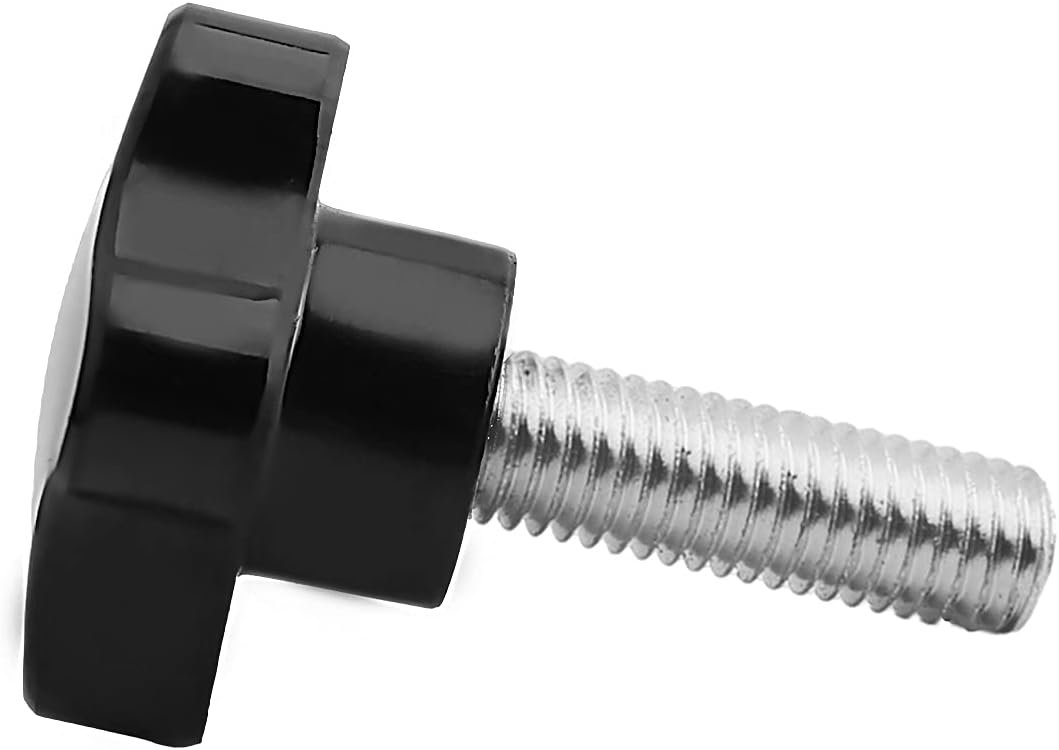 Bettomshin 6Pcs M12 Thread Replacement Star, 40mm Length Hand Knob Tightening Screws for Mechanical Equipment,Instrument & Apparatus