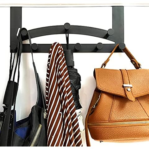 Kleiderhaken, Türhakenleiste, schwarz matt Cover