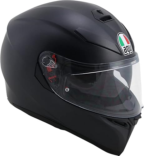 AGV K3 SV - Casco de motocicleta sólido para adultos, color negro matemedianopequeño