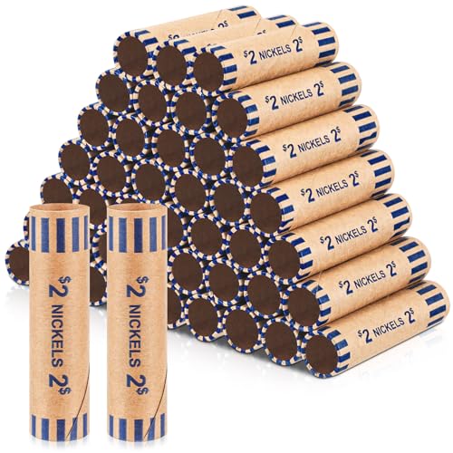 Outus 512 Pcs Assorted Coin Wrappers Rolls Preformed Coin Wrappers
