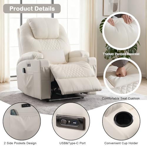 Sillón Reclinable Plegable Beige miniatura 5