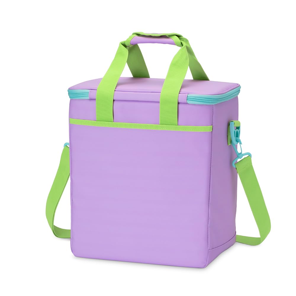 Swig Life Boxxi Lot de 24 sacs isothermes | Sac isotherme avec fermeture éclair – Grand sac isotherme de voyage pouvant contenir 16 à 24 canettes, ou 6 bouteilles de vin, sac d'épicerie isotherme, sac