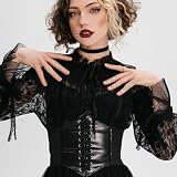 Gjinxi Zestaw 2 szt. czarnych naszyjników choker, gotycki czarny aksamitowy naszyjnik choker dla kobiet, prezenty na Walentynki, urodziny, Halloween, biżuteria cosplay