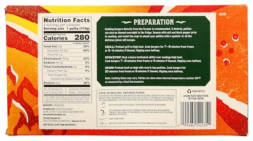 Image of Whole Foods Market Organic Grass Fed Beef Burgers, 16 OZ