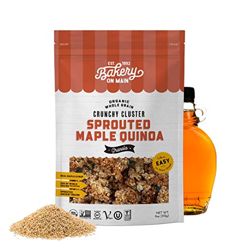 Bakery On Main, Usda Organic, Whole Grain Granola + Sprouted Ancient Grains, Gluten-Free, Vegan & Non Gmo - Sprouted Maple Quinoa, 11Oz (Pack Of 3) #TOP2