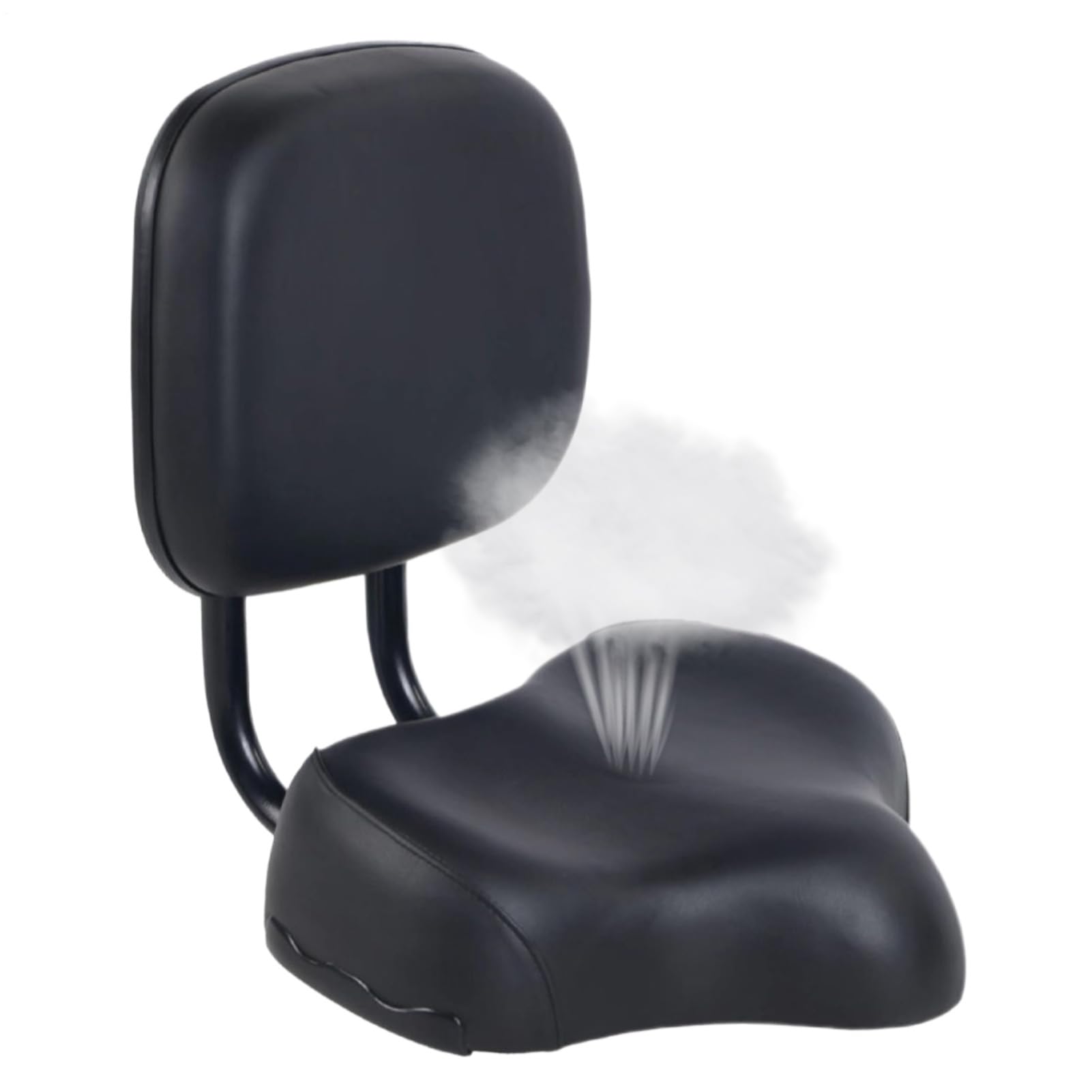 Cojín para asiento de bicicleta, acolchado de espuma suave, funda ventilada, forma estrecha, diseño aerodinámico para aliviar la presión de la cadera, para carretera, montaña, turismo, fitness